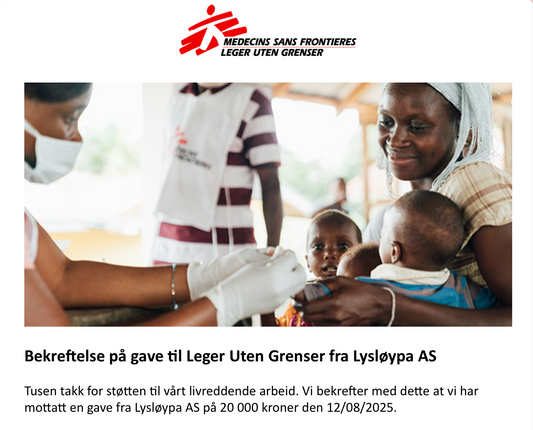 Vi har donert 20 000 kr til Leger Uten Grensers arbeid i Gaza!