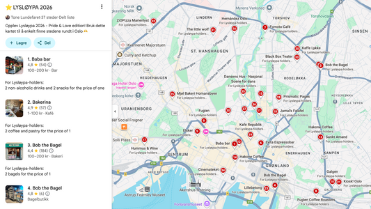 Alle stedene i Google Maps!